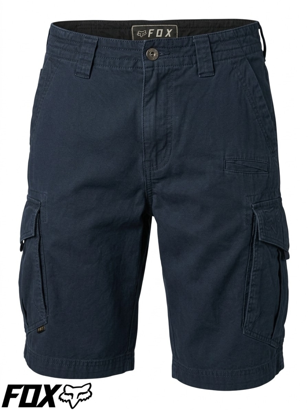 Fox Racing Men Navy Black Twill Cargo Shorts Size 33 Racing Dirt Bike Skate Work